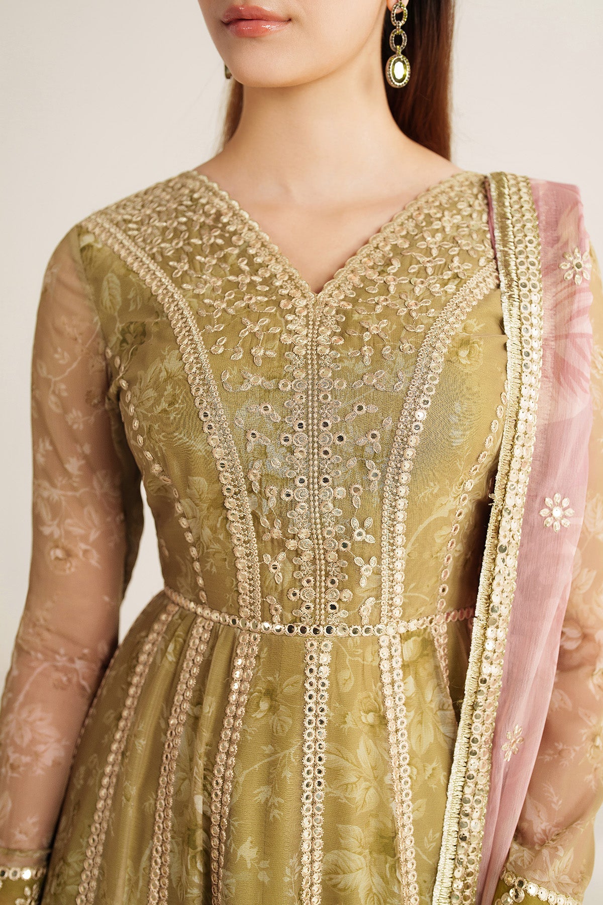 EMBROIDERED CHIFFON UC-3089