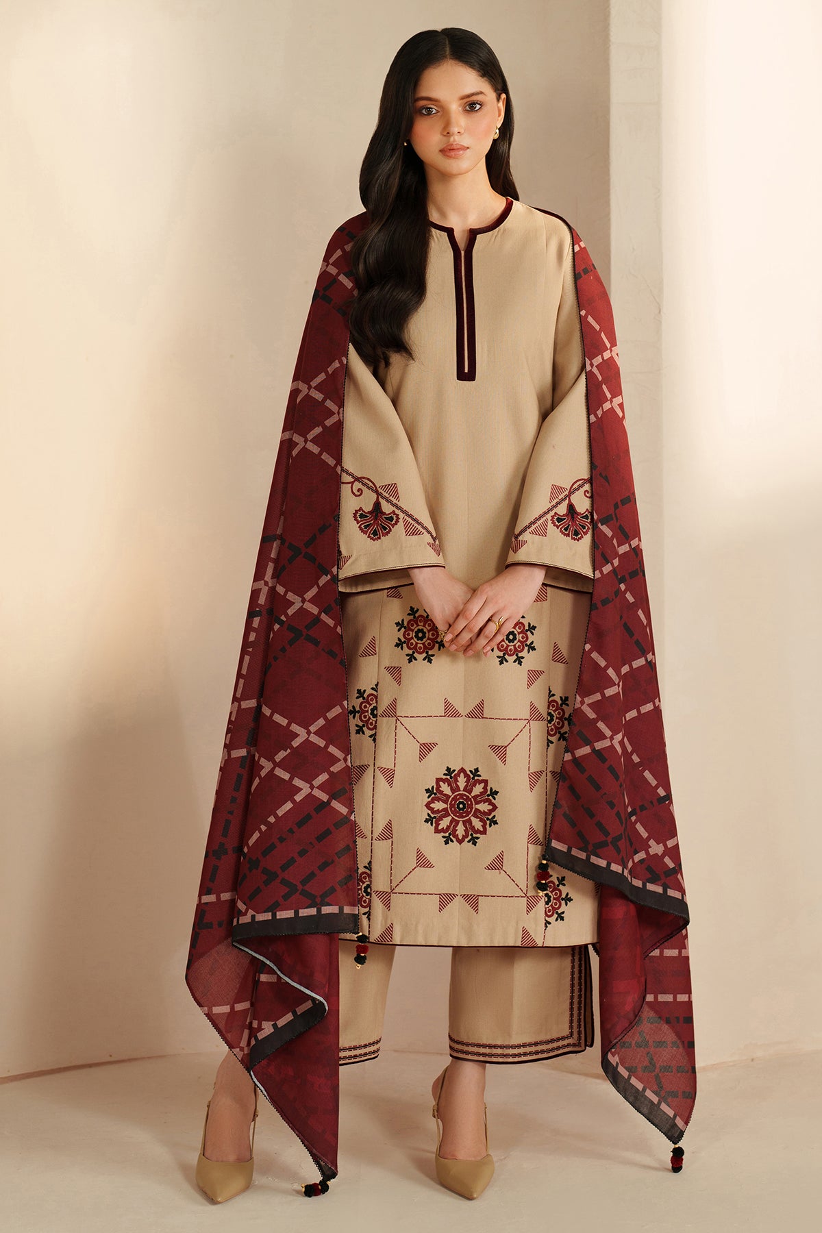 EMBROIDERED KHADDAR RTW-1269