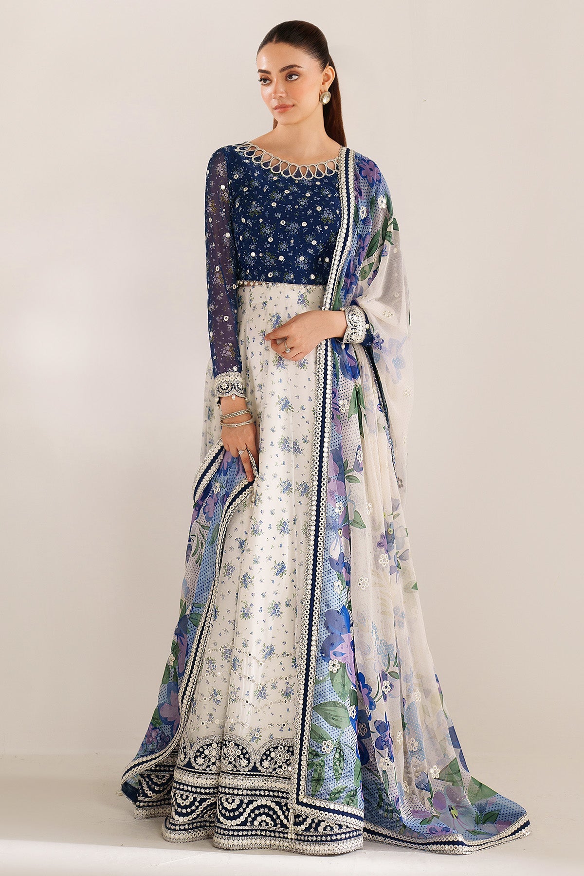 EMBROIDERED CHIFFON UC-3106