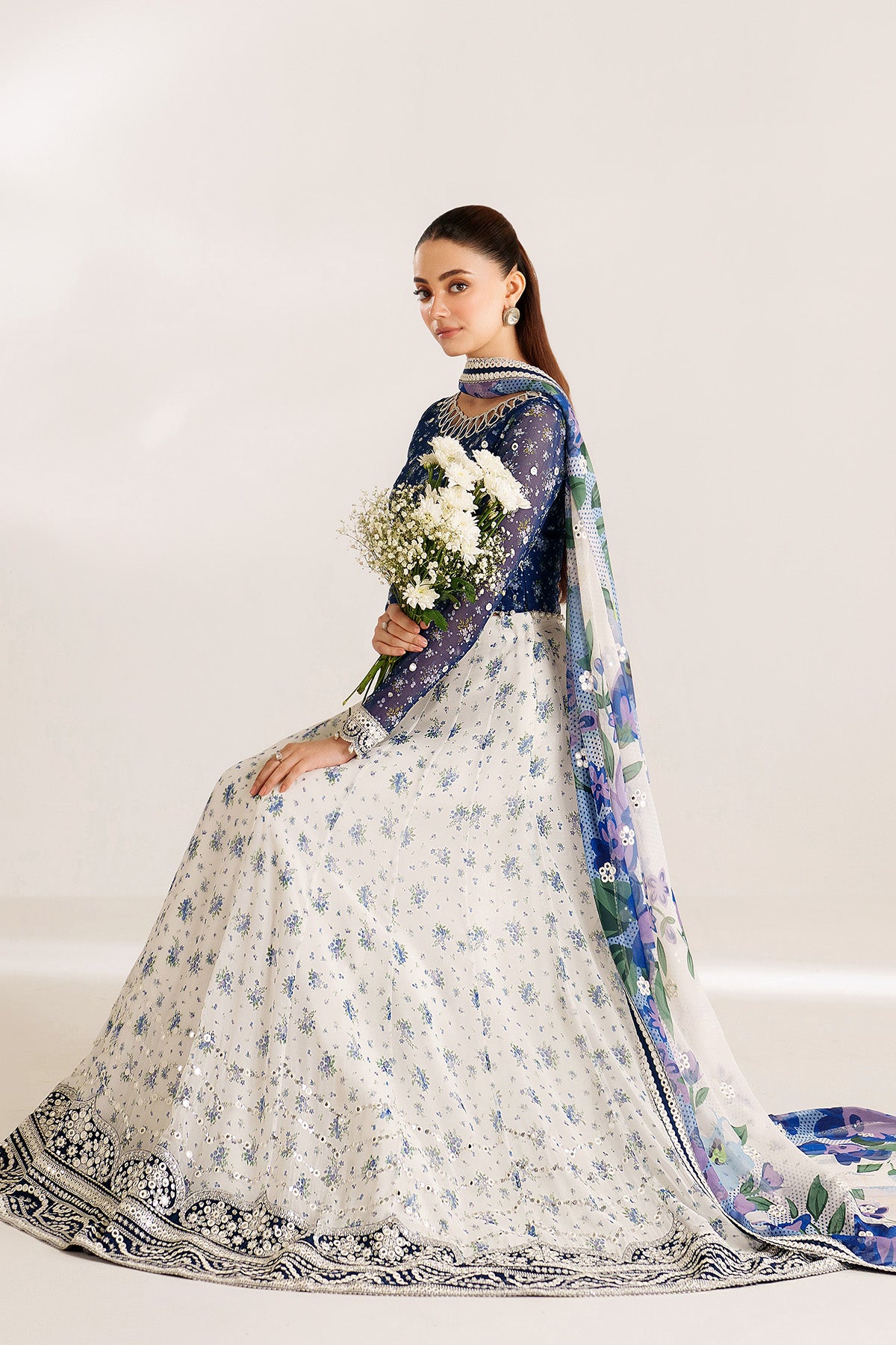 EMBROIDERED CHIFFON UC-3106