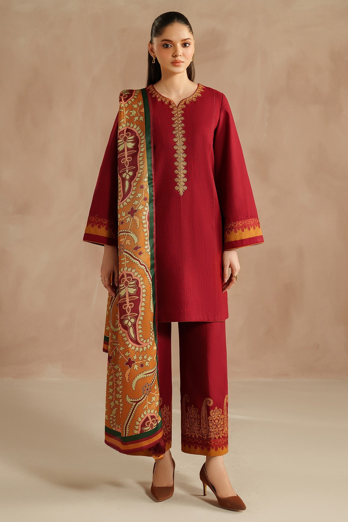 EMBROIDERED KHADDAR UW-0187
