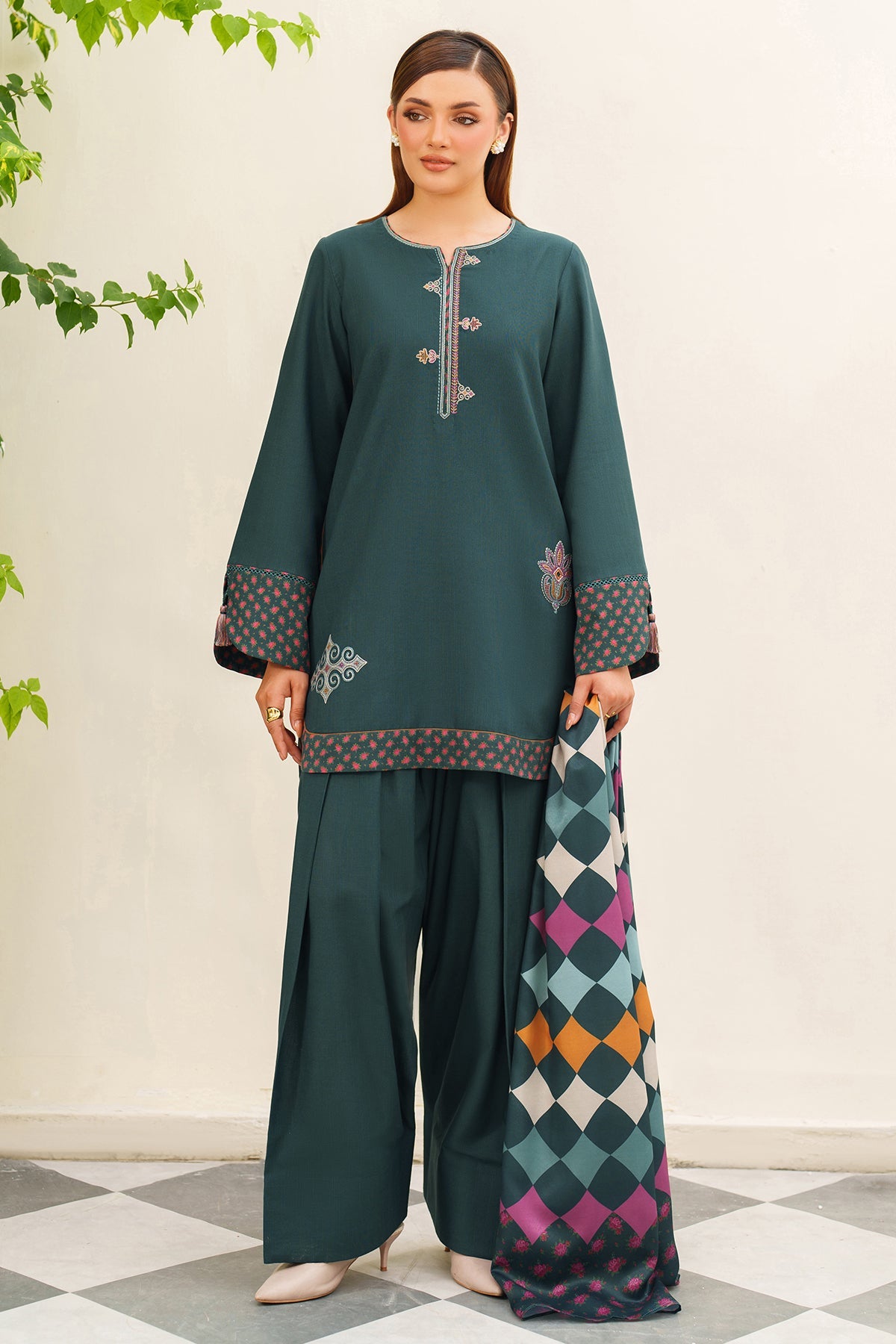 EMBROIDERED KHADDAR RTW-1245