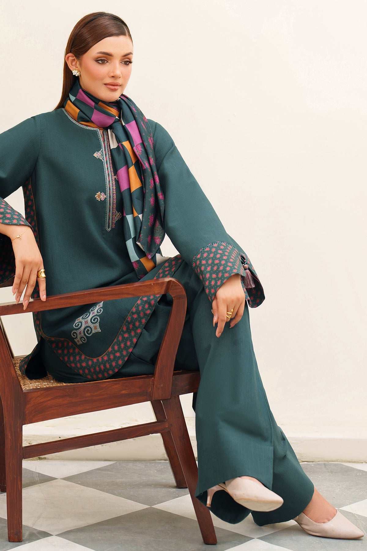 EMBROIDERED KHADDAR RTW-1245