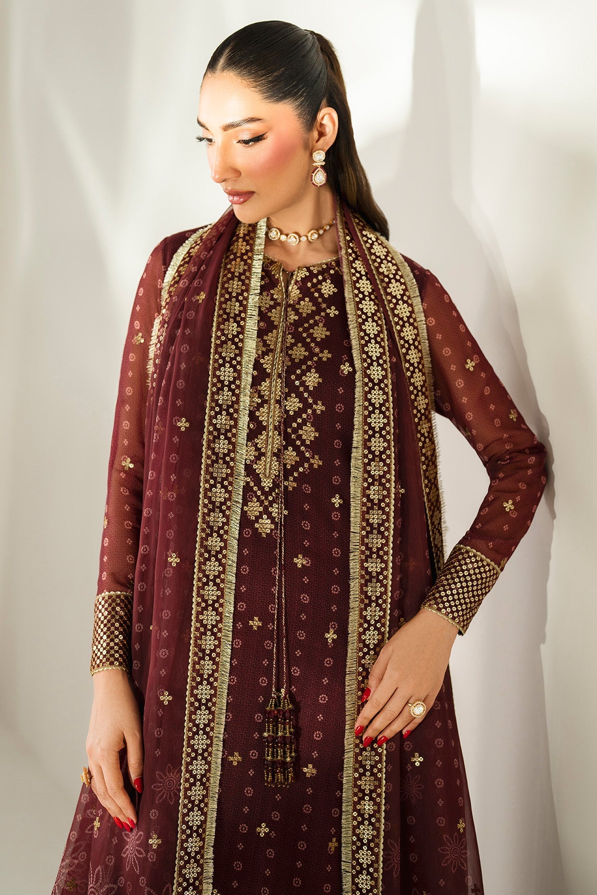 EMBROIDERED CHIFFON UC-3085