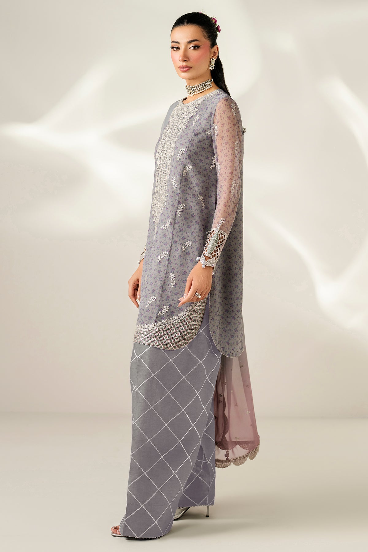 EMBROIDERED CHIFFON UC-3095