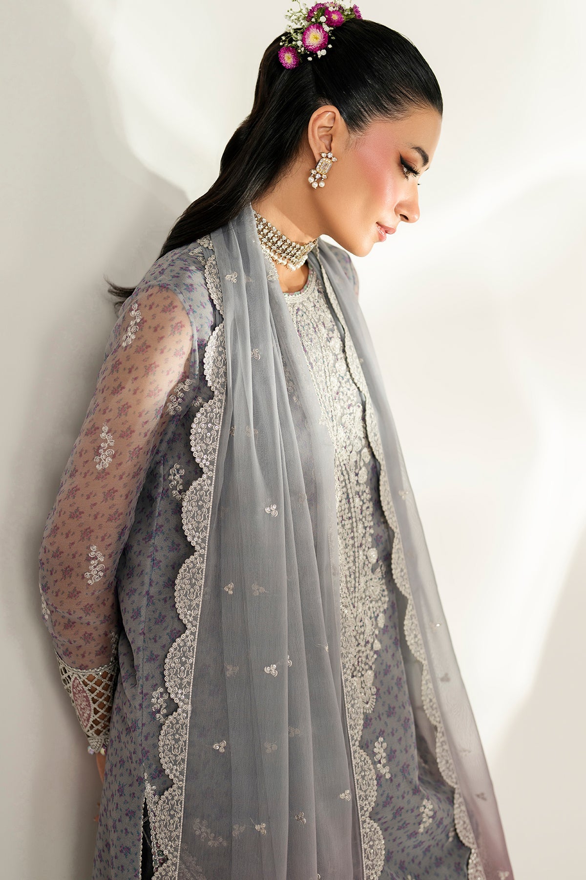 EMBROIDERED CHIFFON UC-3095