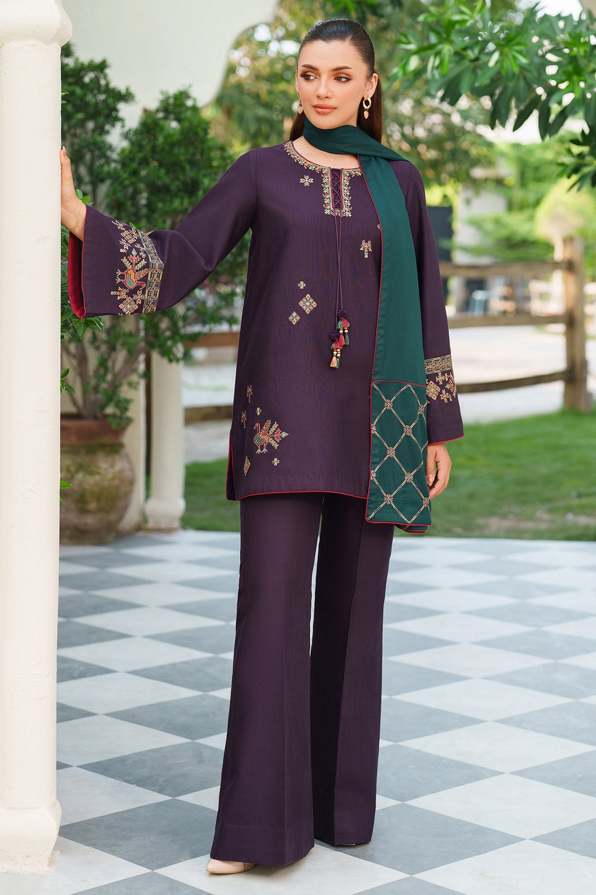 EMBROIDERED KHADDAR UW-0189