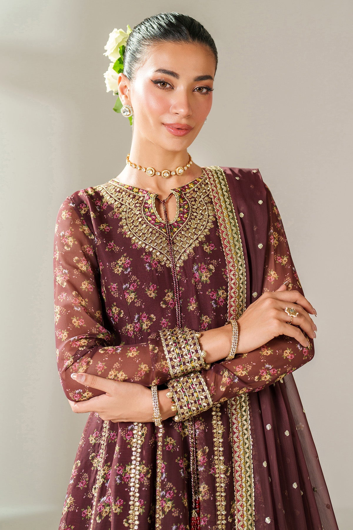 formal embroidered dress