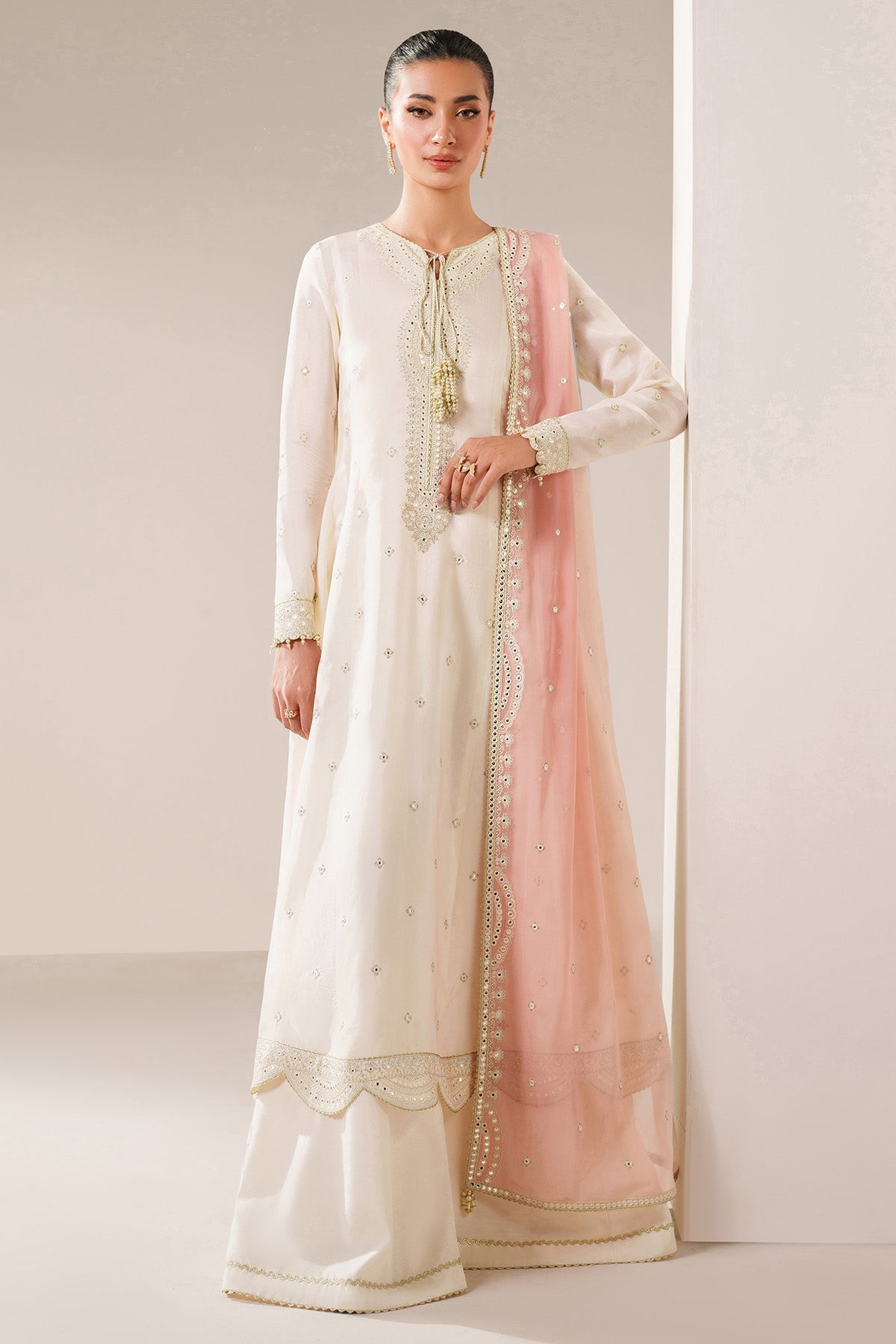Embroidered Raw Silk UR-7059
