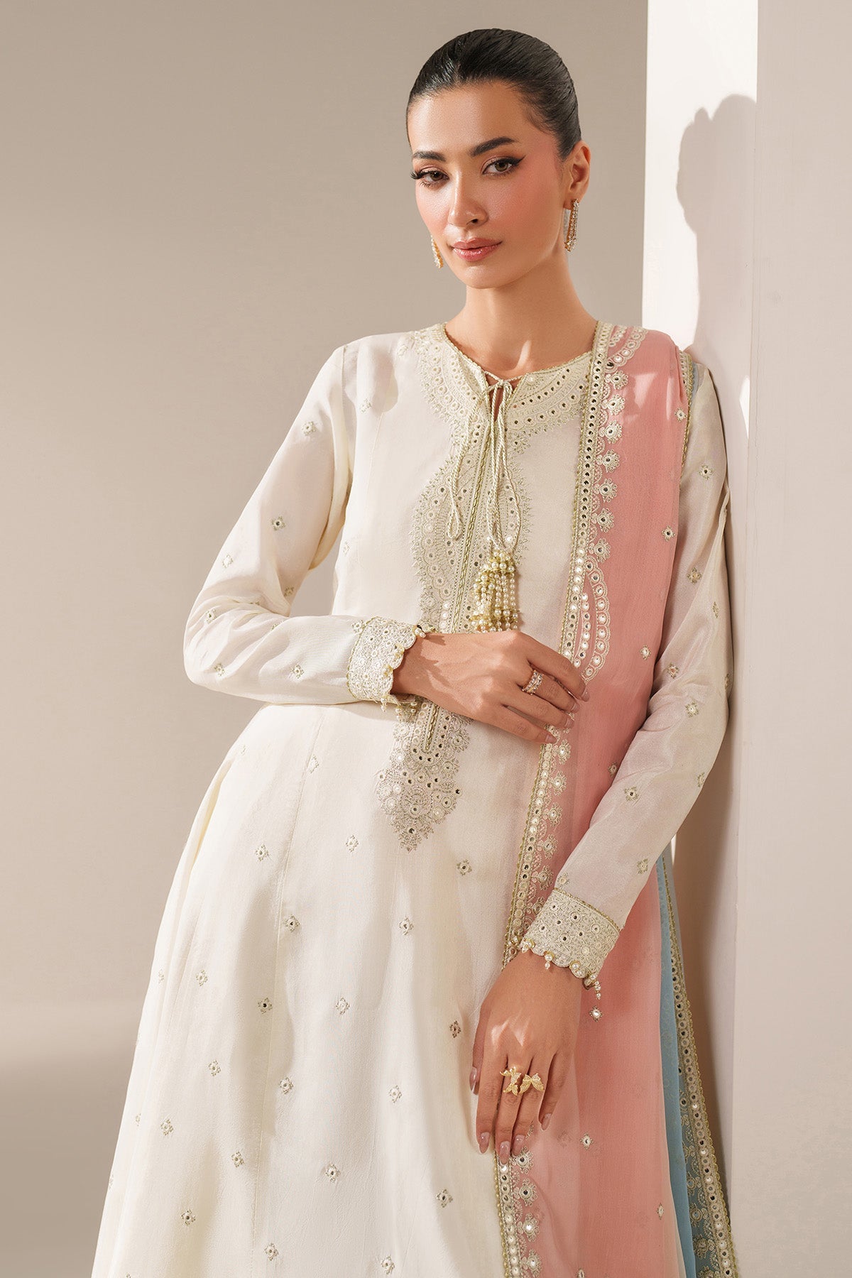 Embroidered Raw Silk UR-7059