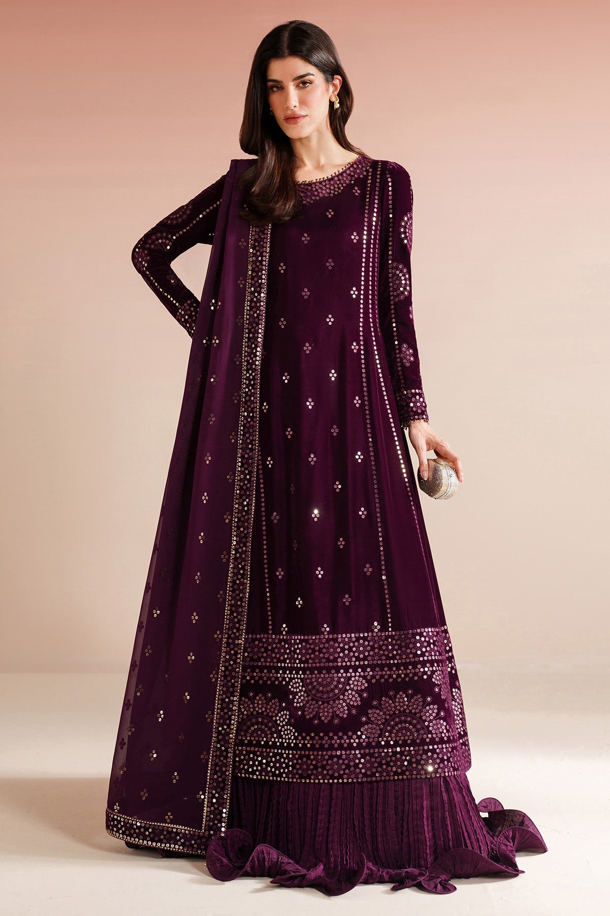 Embroidered Velvet Formal VVF D-1