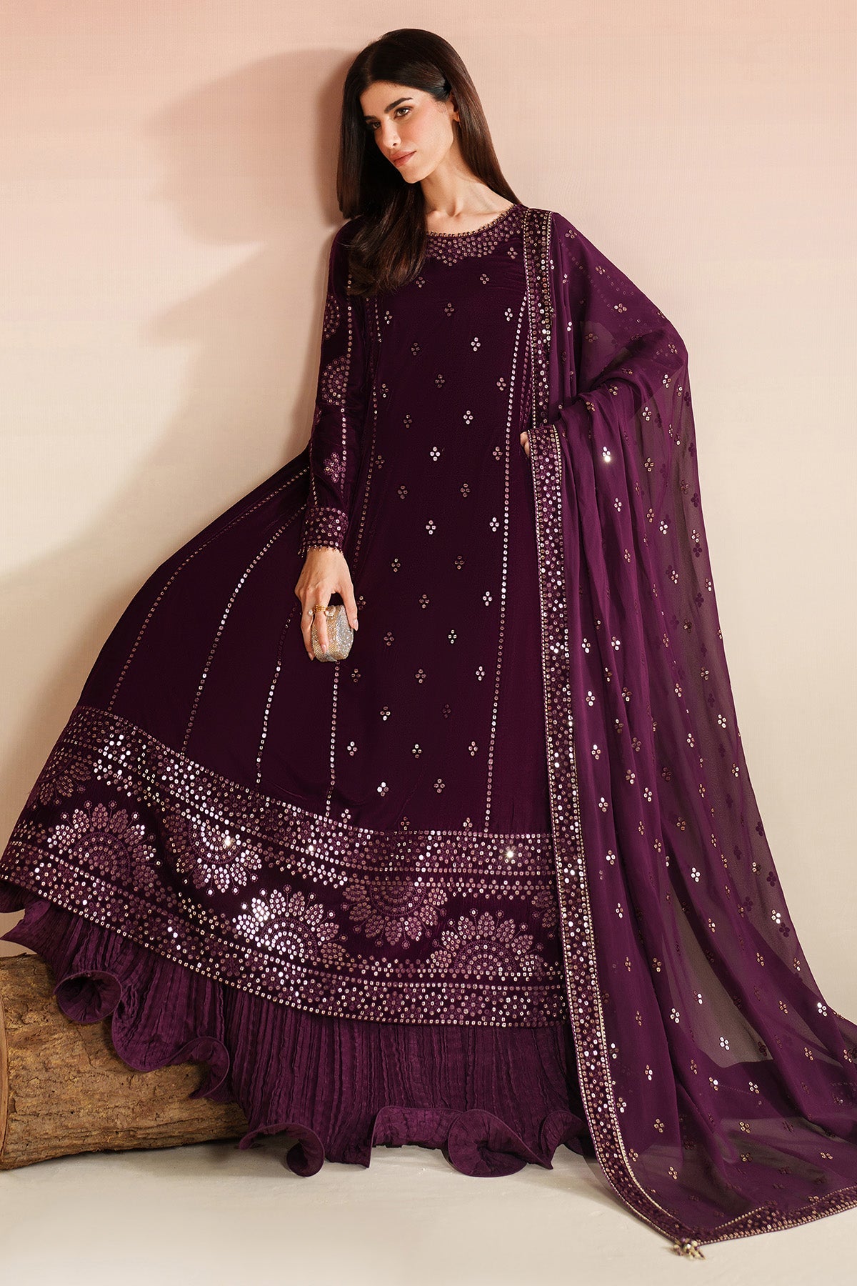 Embroidered Velvet Formal VVF D-1