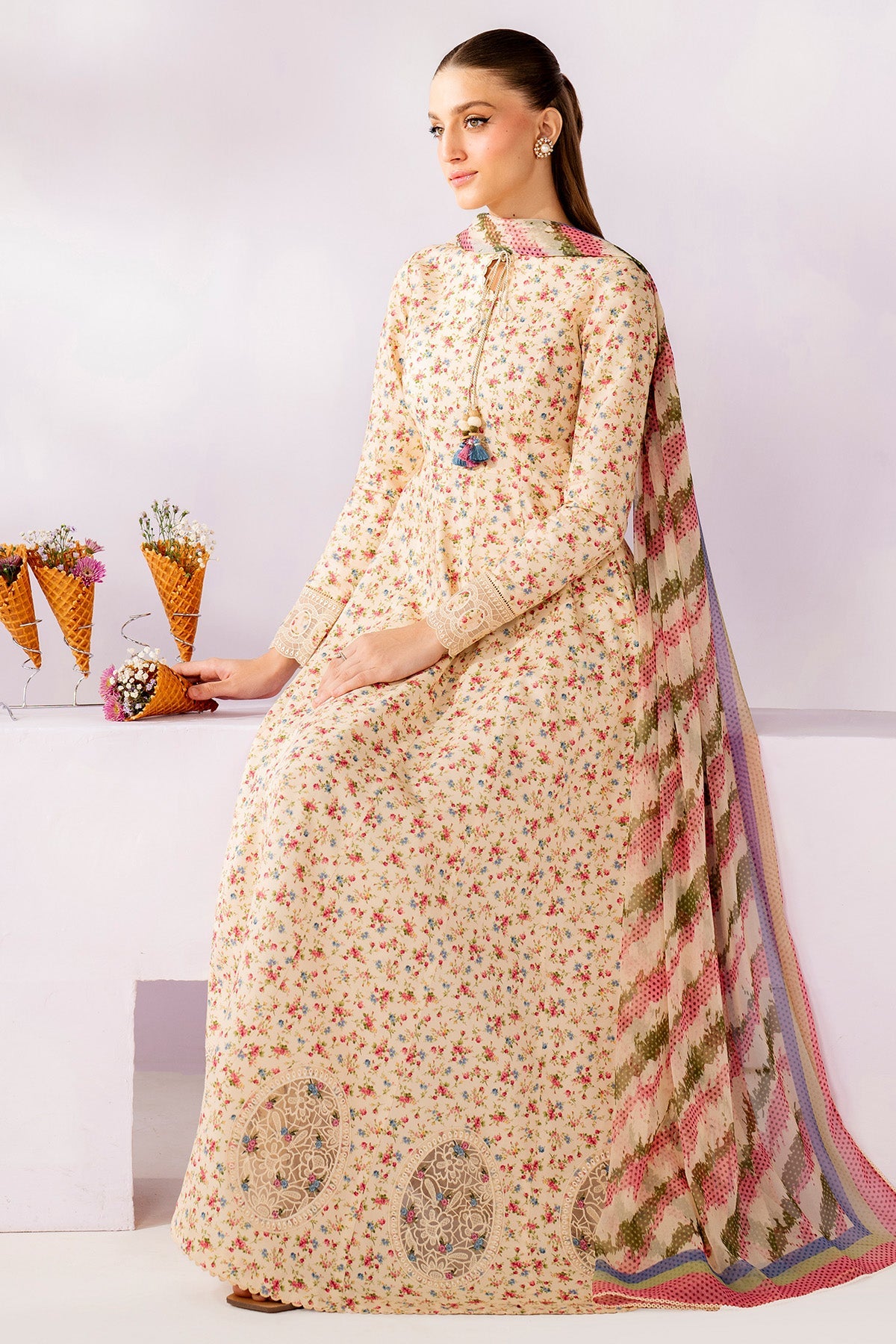 EMBROIDERED LAWN RTW-1296