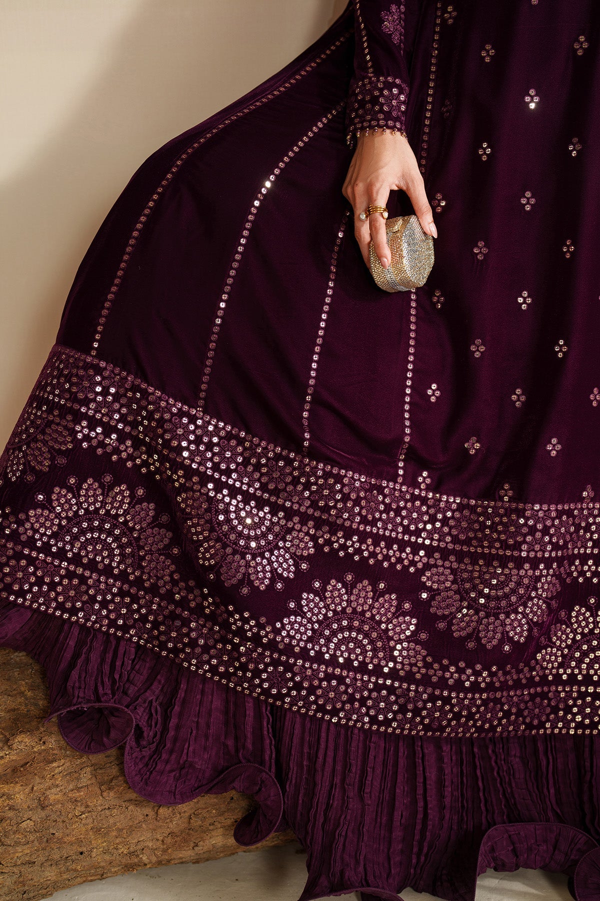 Embroidered Velvet Formal VVF25-D01