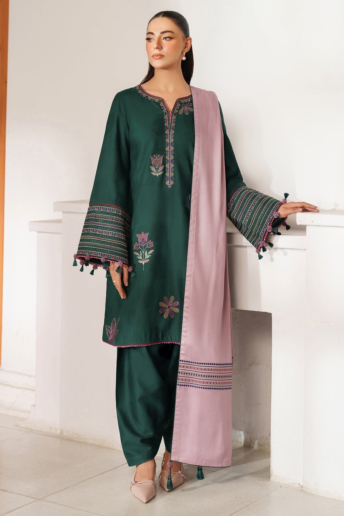 EMBROIDERED JACQUARD KHADDAR RTW-1248