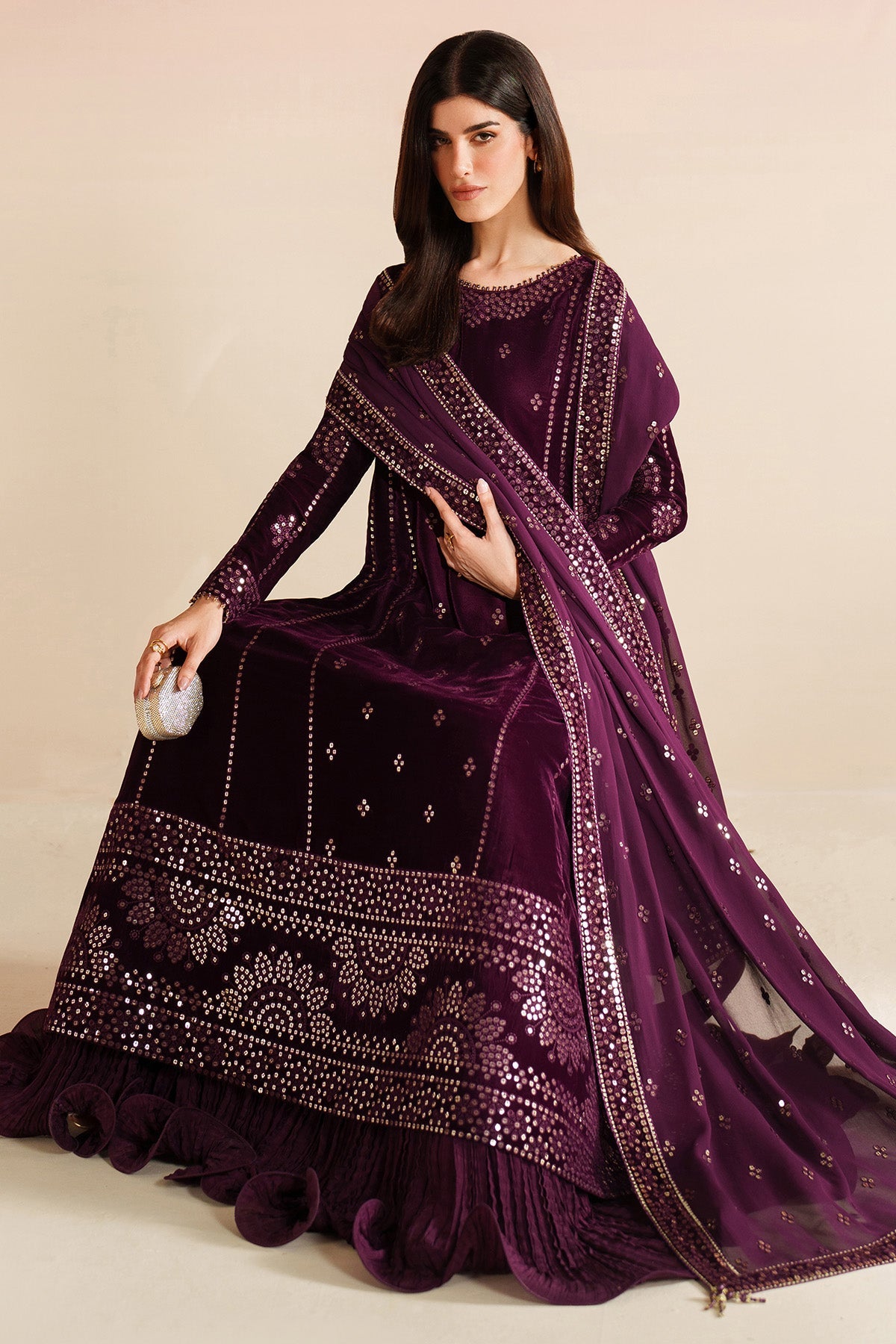 Embroidered Velvet Formal VVF D-1