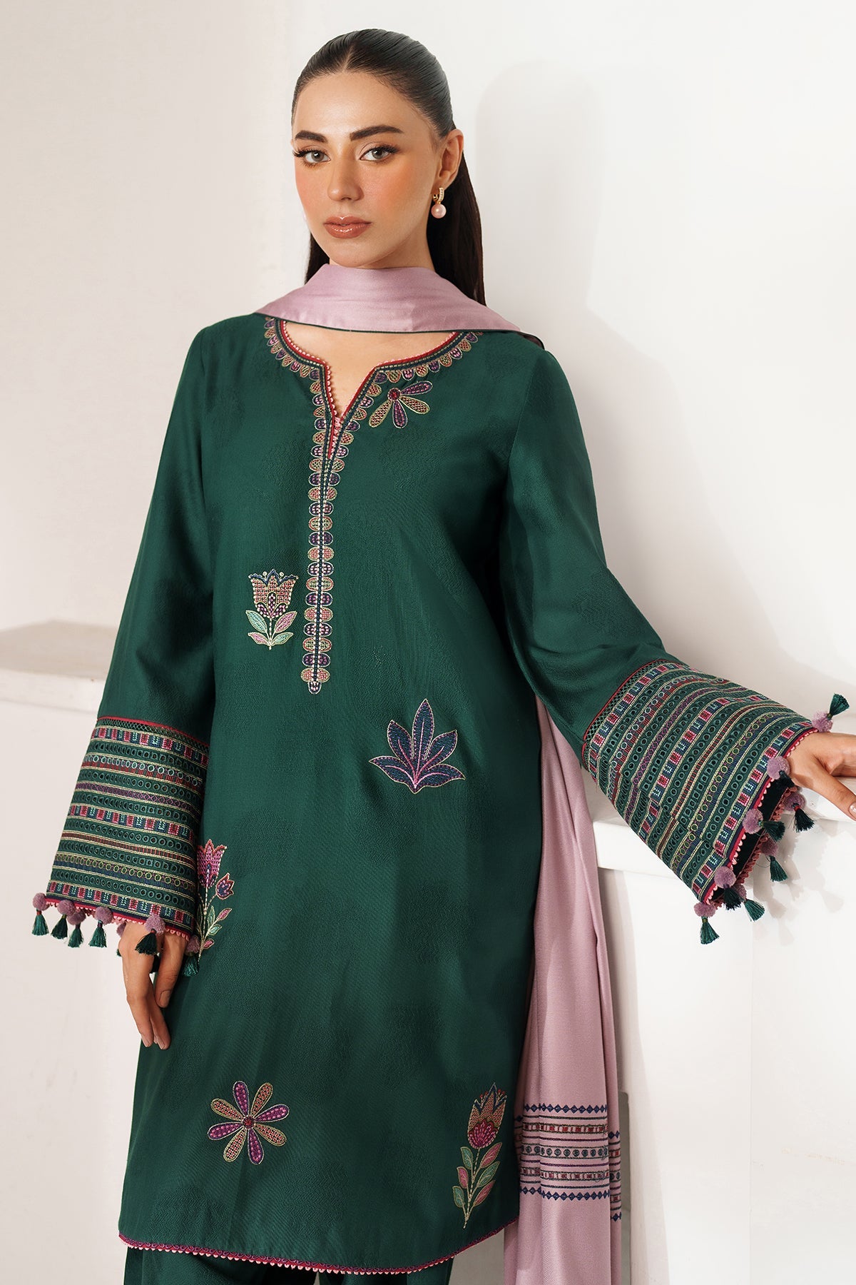 EMBROIDERED JACQUARD KHADDAR RTW-1248