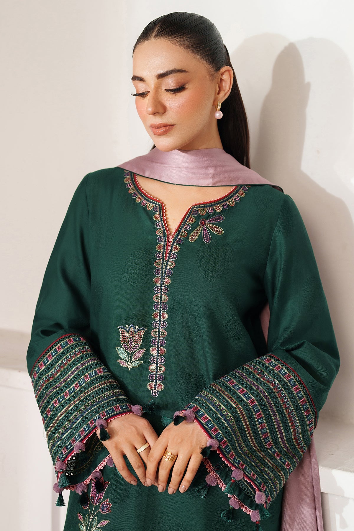 EMBROIDERED JACQUARD KHADDAR RTW-1248