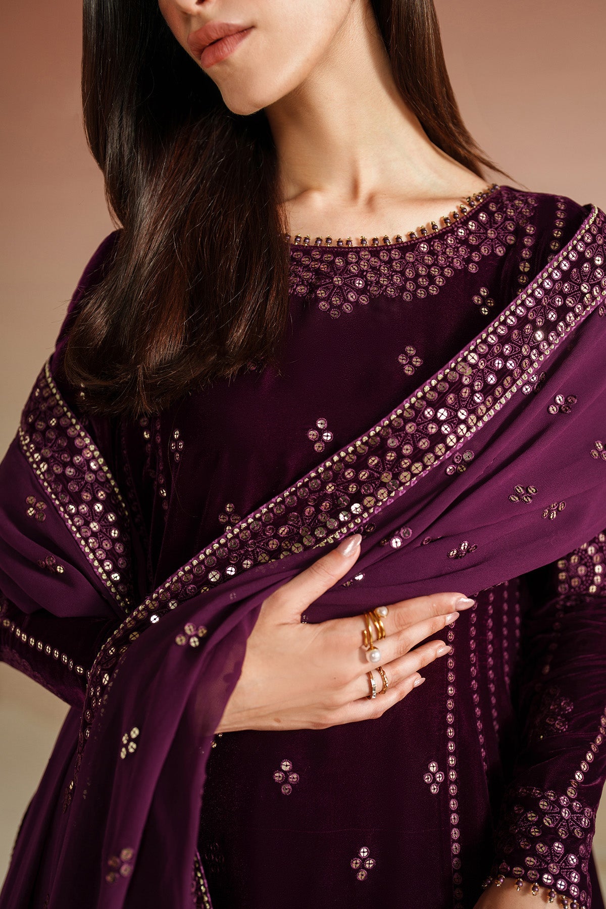 Embroidered Velvet Formal VVF D-1