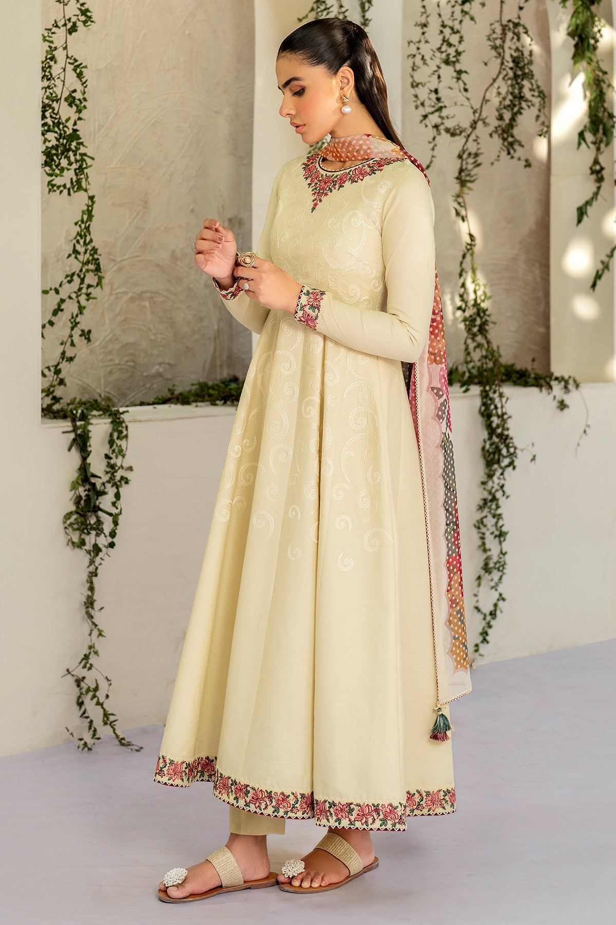 EMBROIDERED DOBBY LAWN RTW-1202