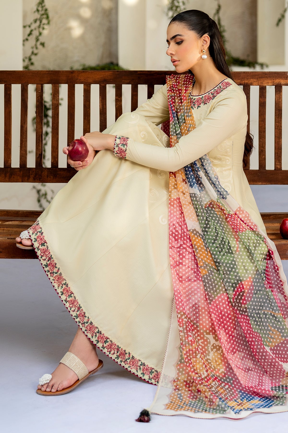 EMBROIDERED DOBBY LAWN RTW-1202