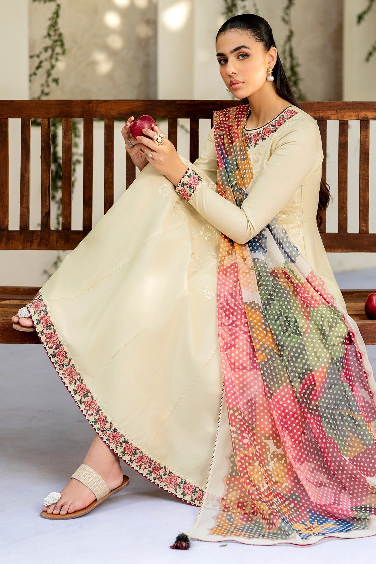 EMBROIDERED DOBBY LAWN RTW-1202