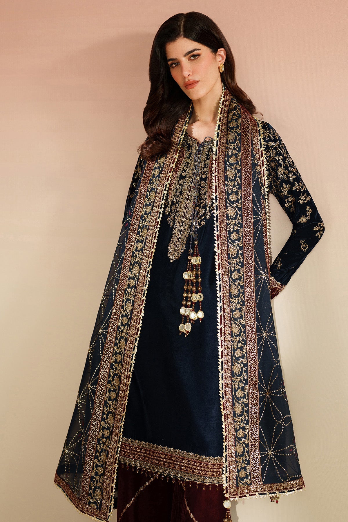 Embroidered Velvet Formal VVF25-D07