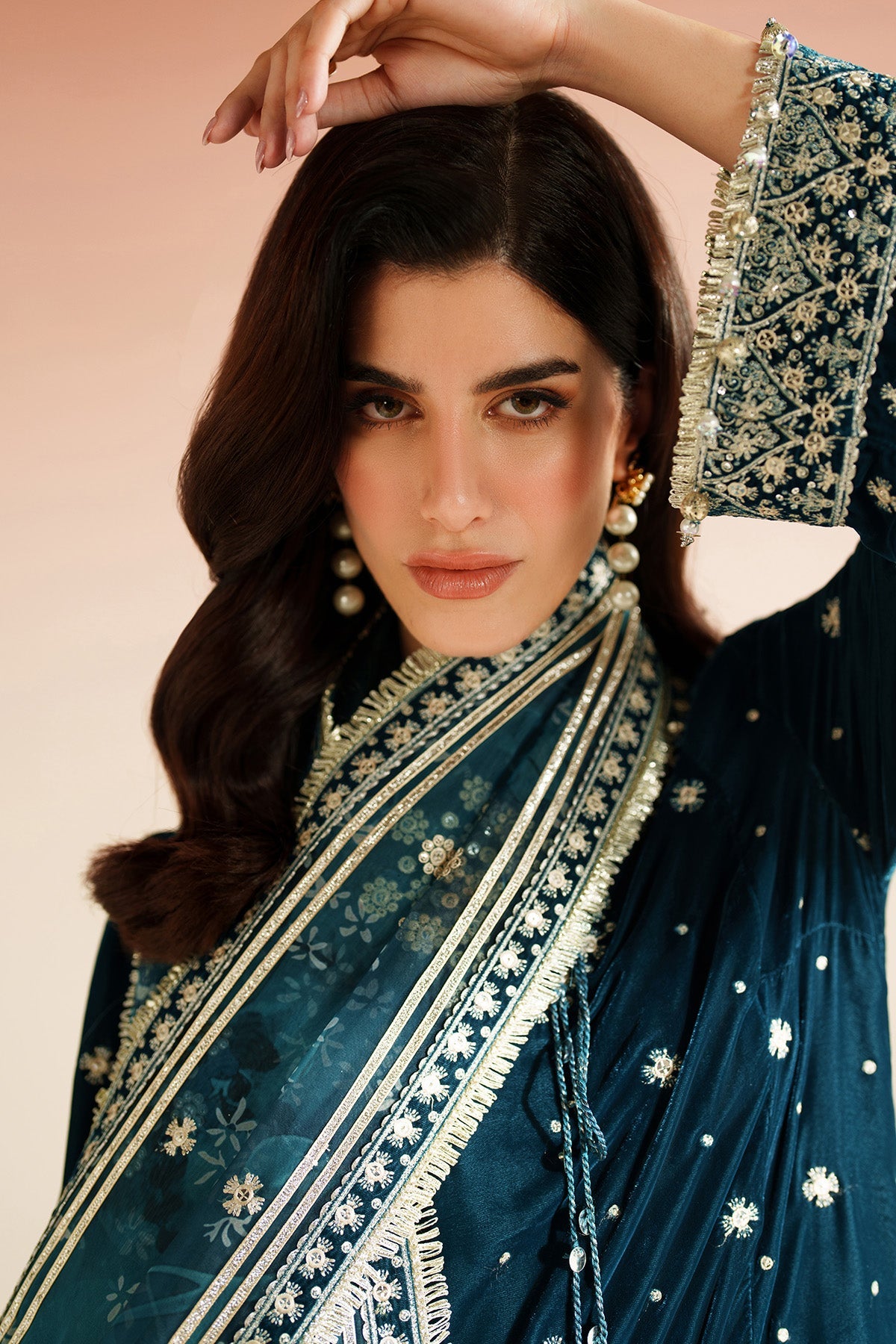 Embroidered Velvet Formal VVF25-D02
