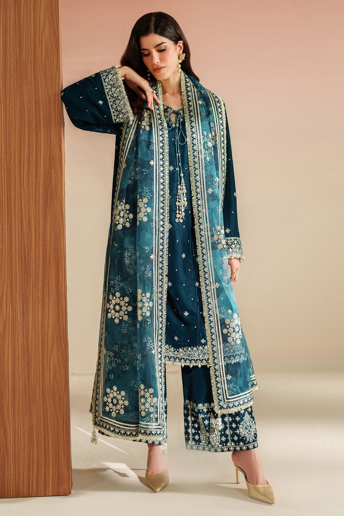 Embroidered Velvet Formal VVF25-D02