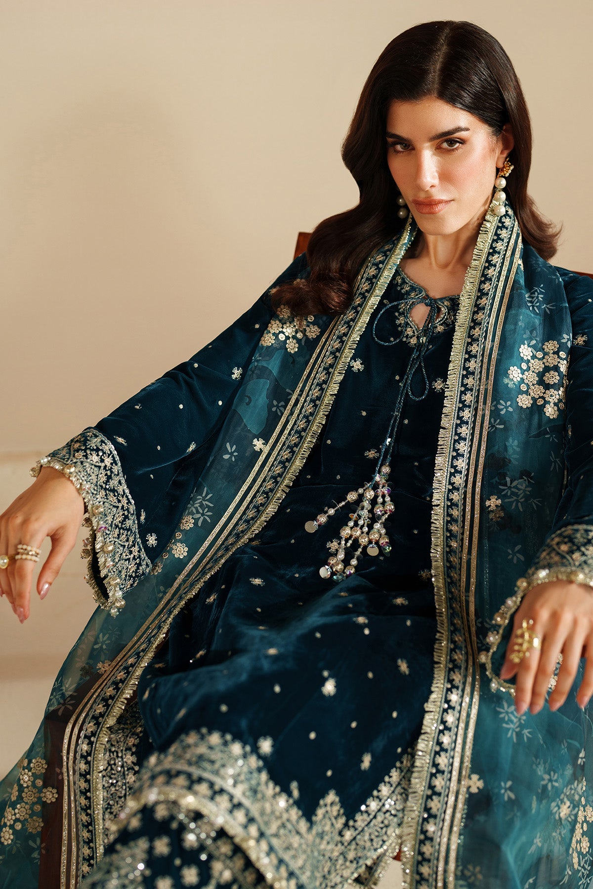 Embroidered Velvet Formal VVF25-D02