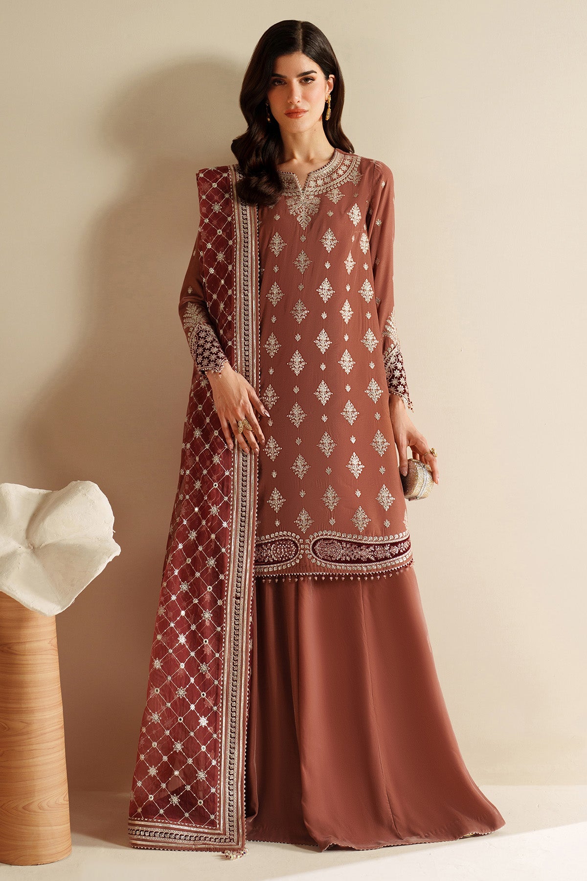 Embroidered Velvet Formal VVF25-D03