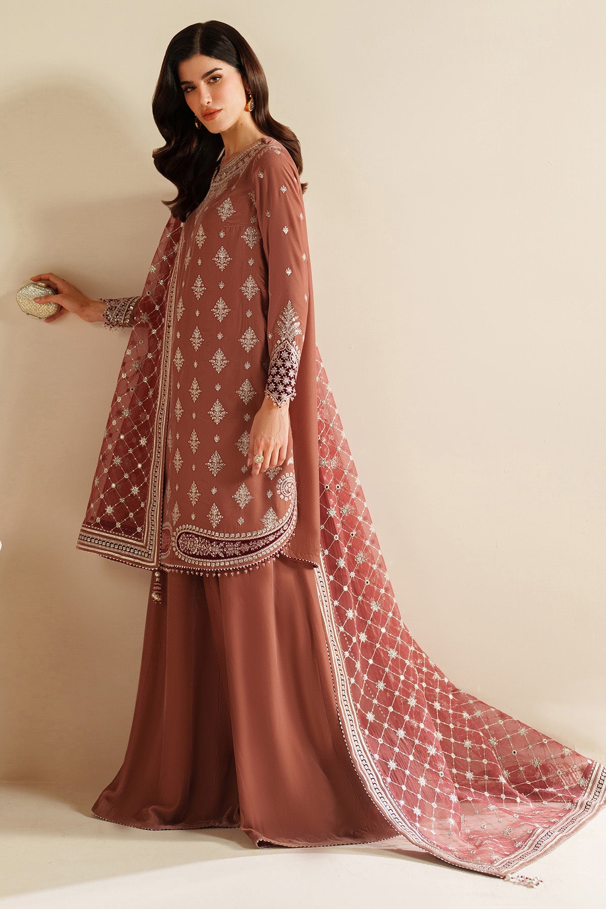 Embroidered Velvet Formal VVF25-D03