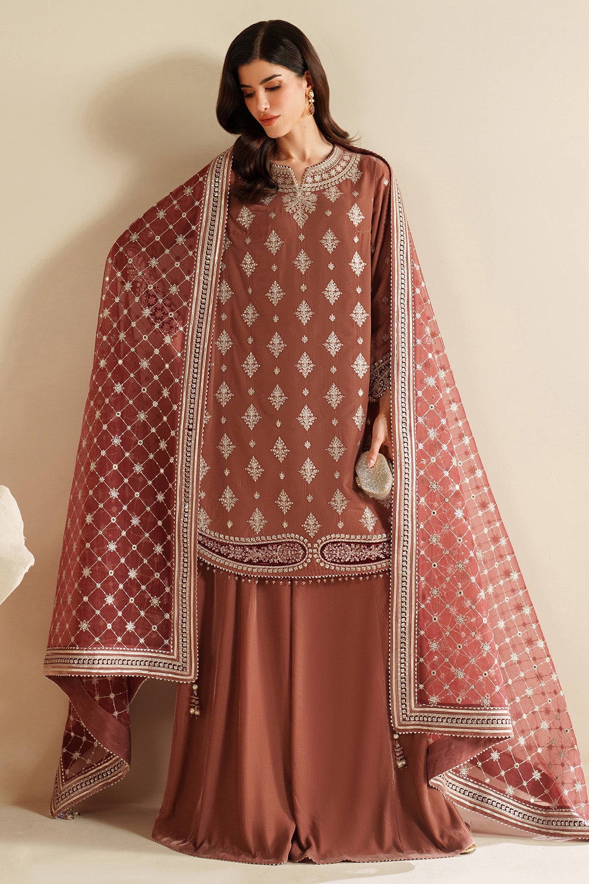 Embroidered Velvet Formal VVF25-D03