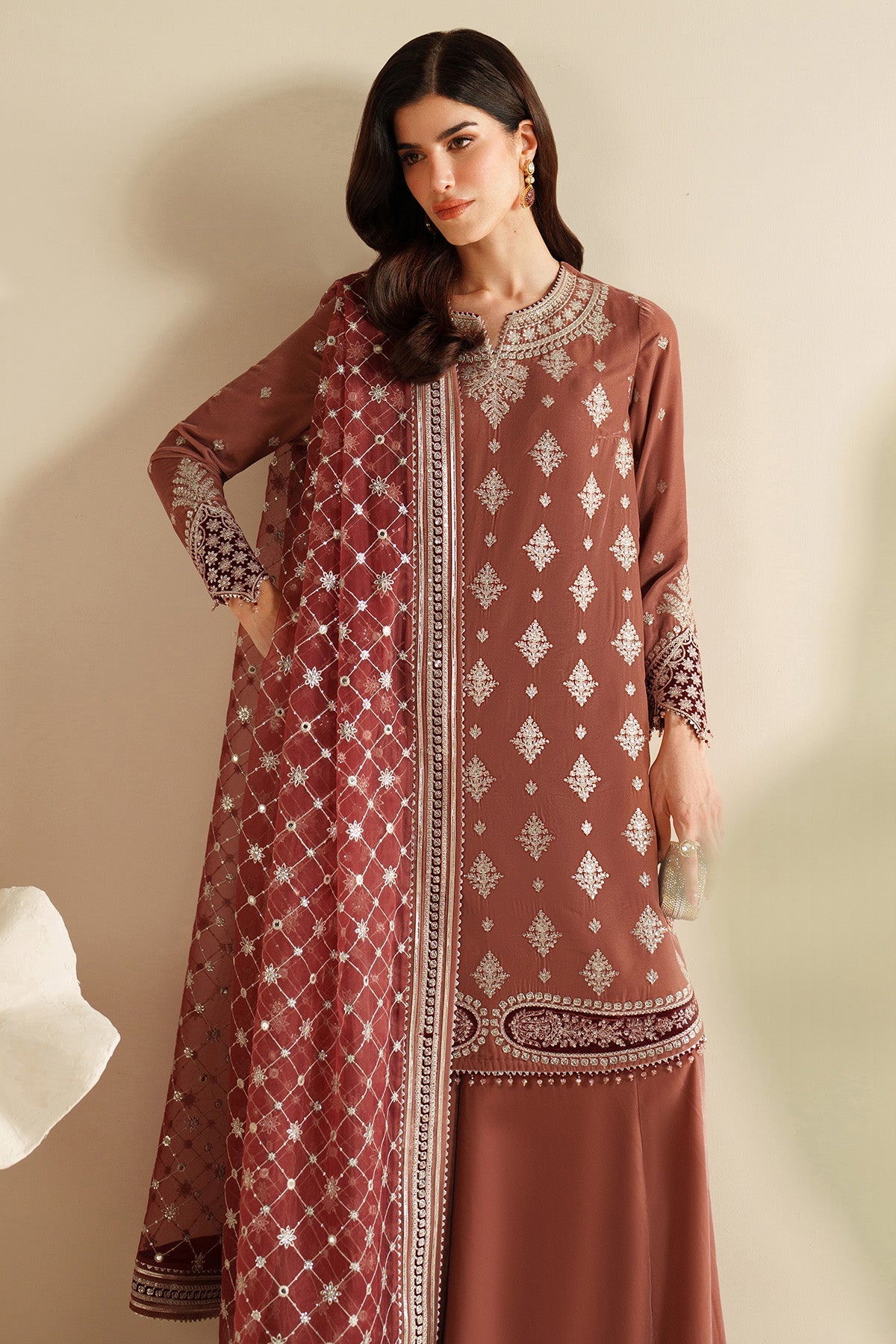 Embroidered Velvet Formal VVF25-D03