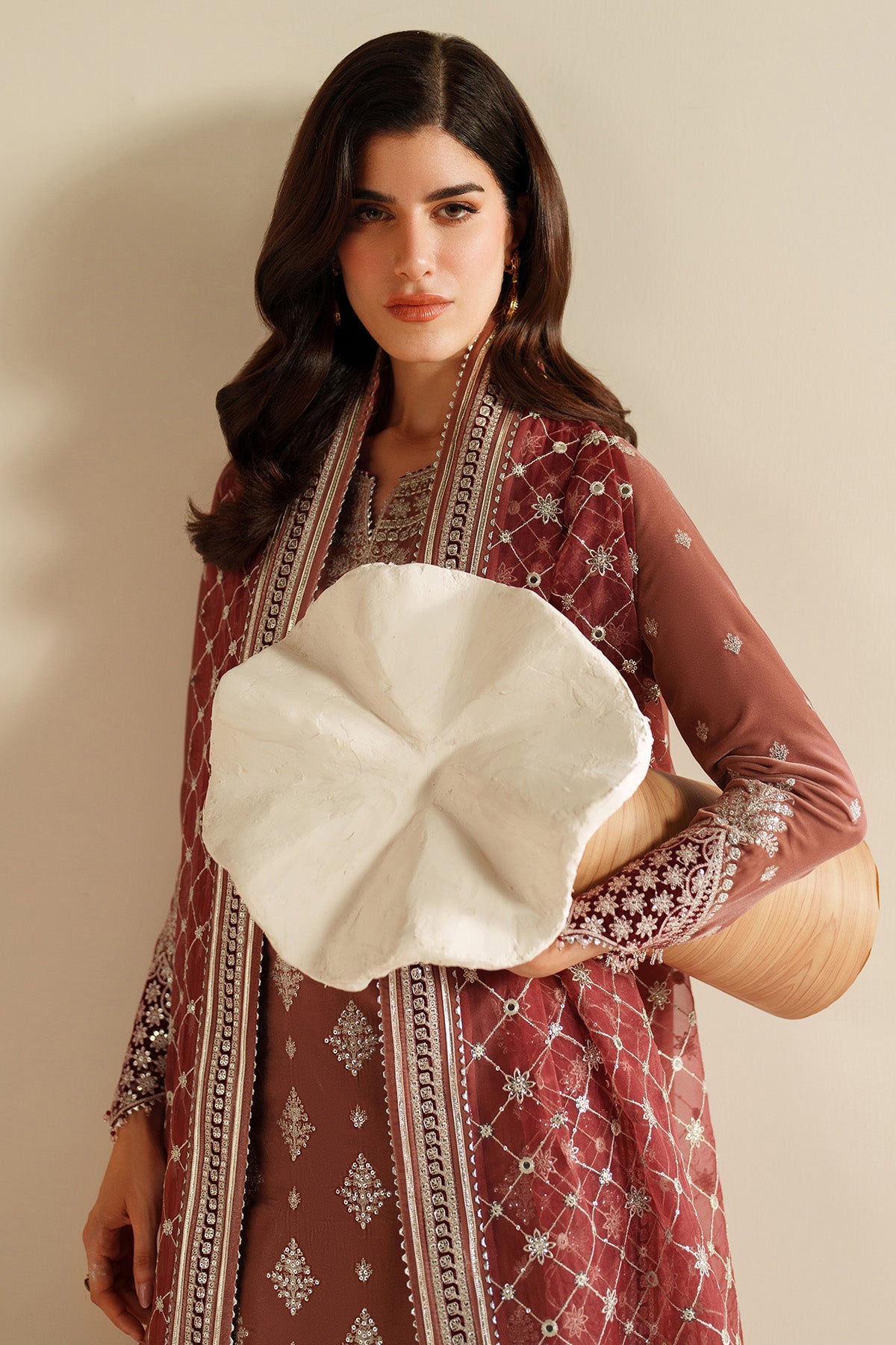 Embroidered Velvet Formal VVF25-D03