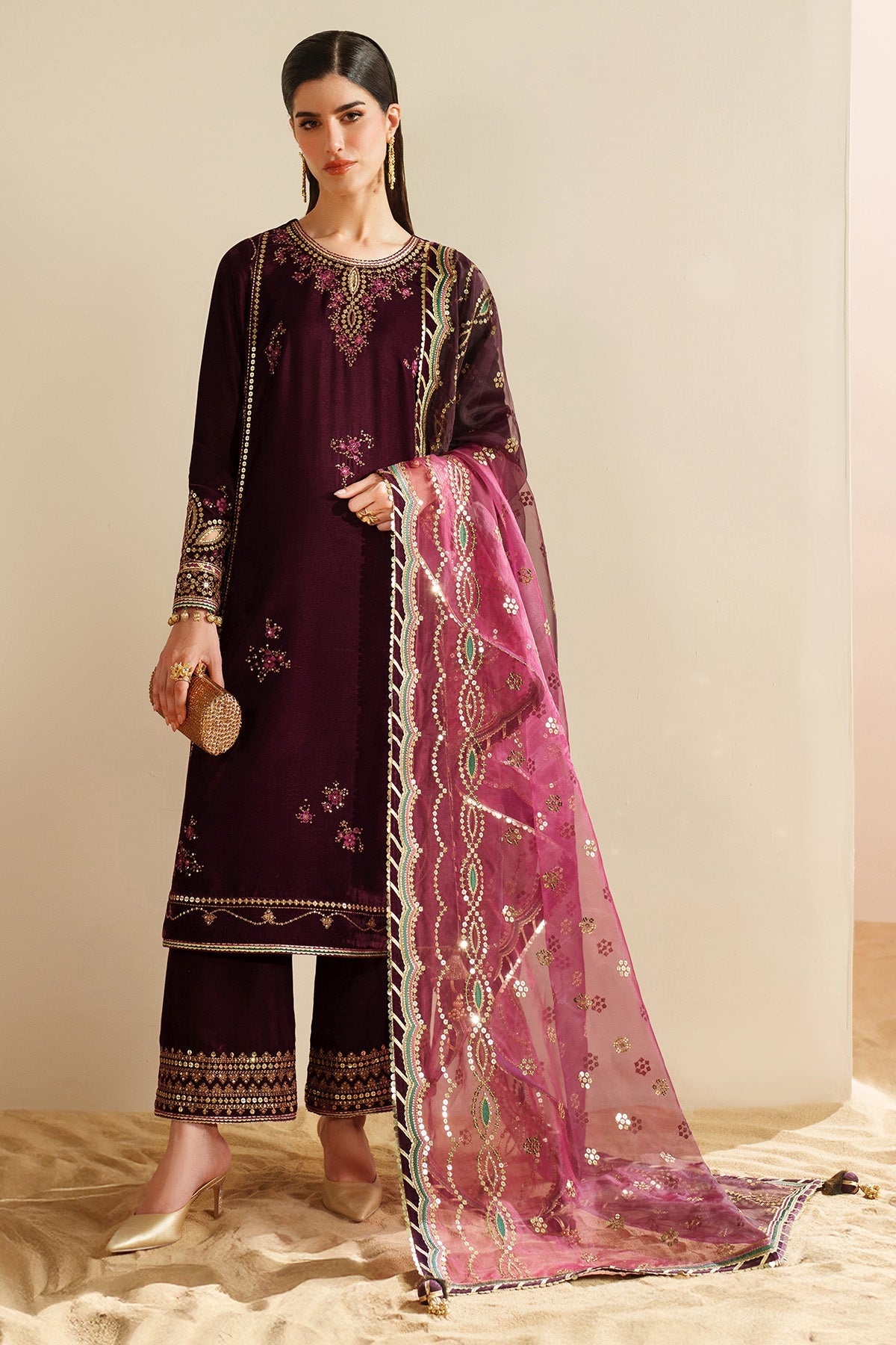 Embroidered Velvet Formal VVF25-D04