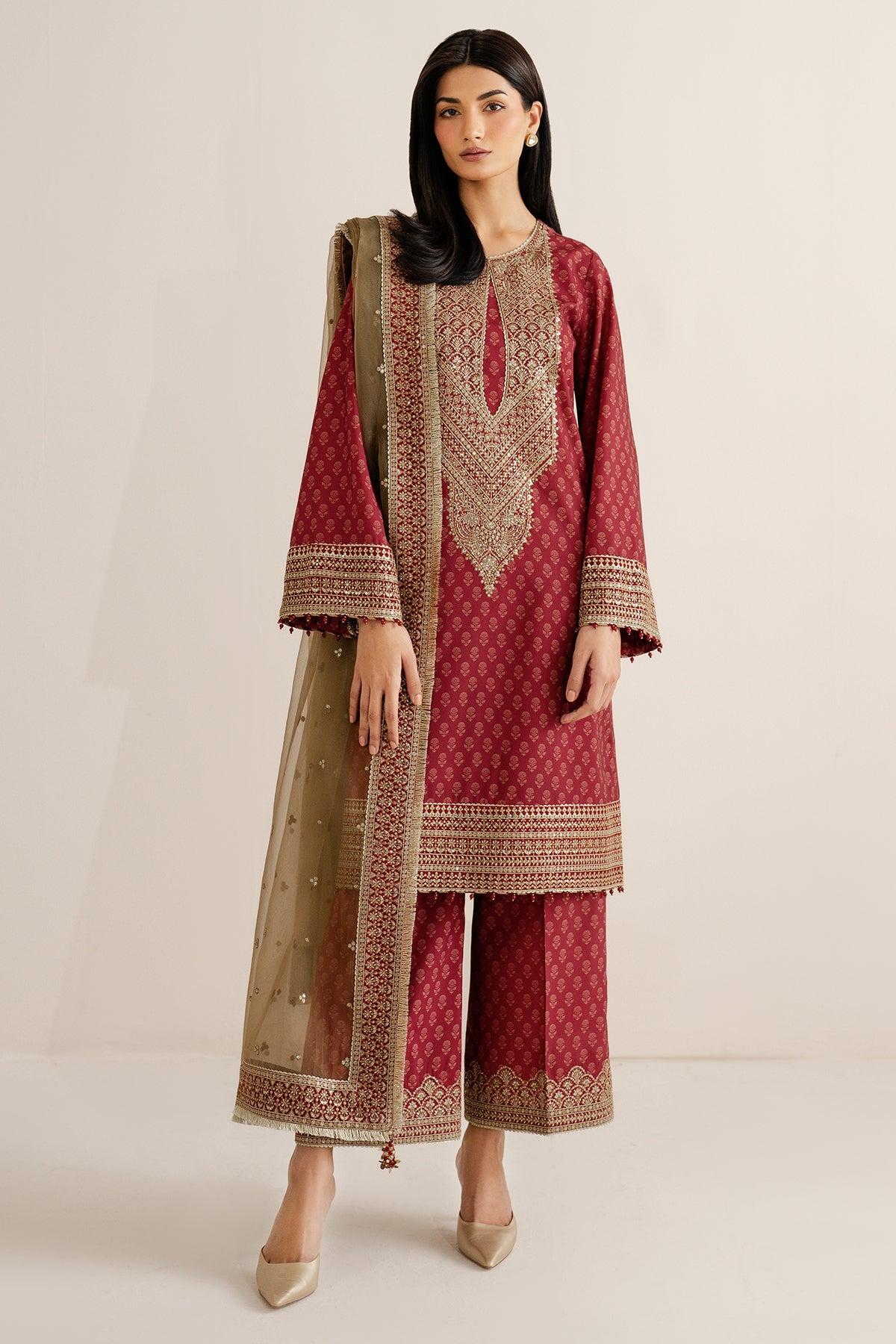 red formal dress