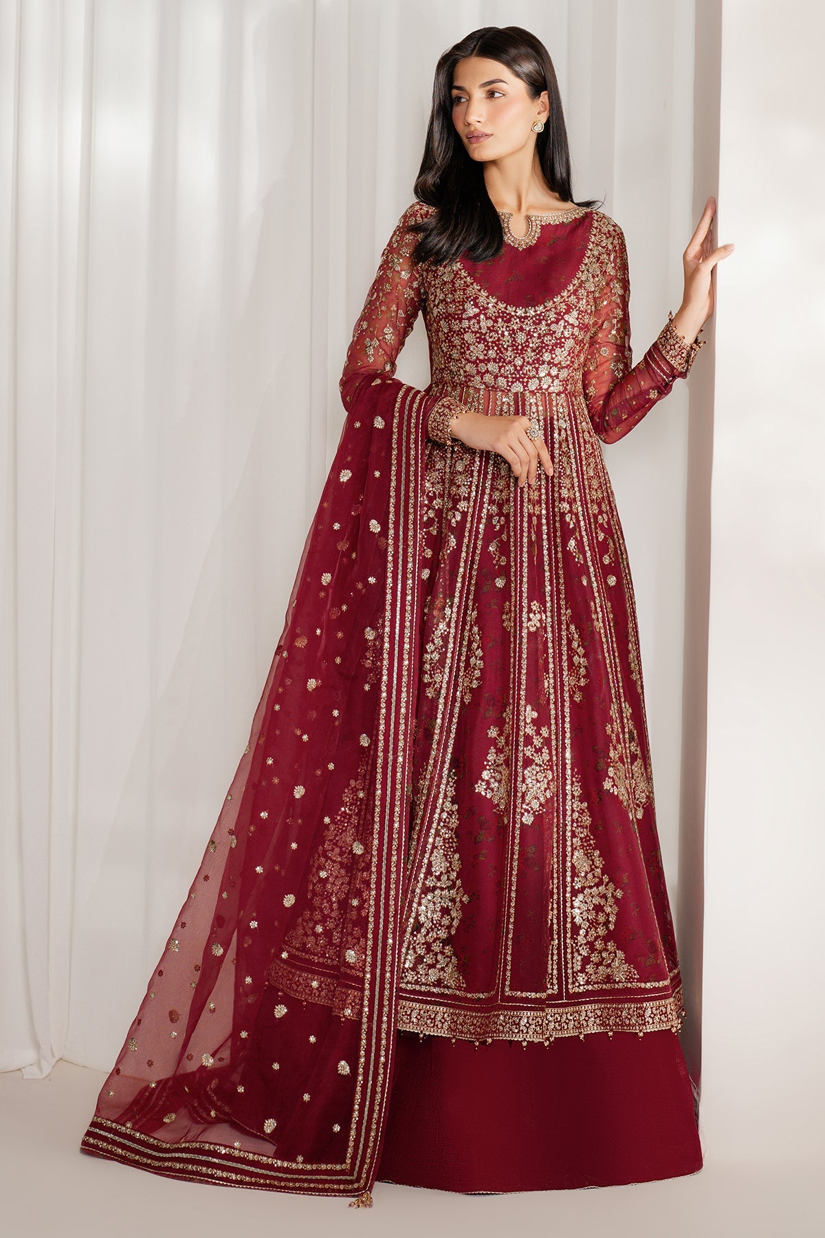 EMBROIDERED CHIFFON UC-3080