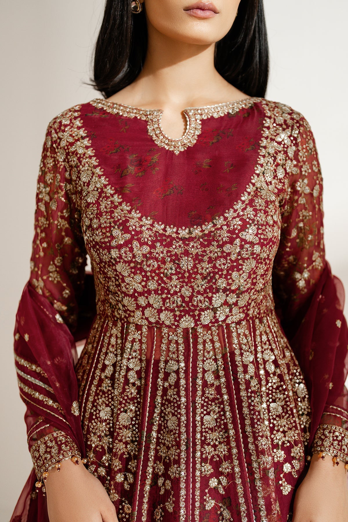 EMBROIDERED CHIFFON UC-3080