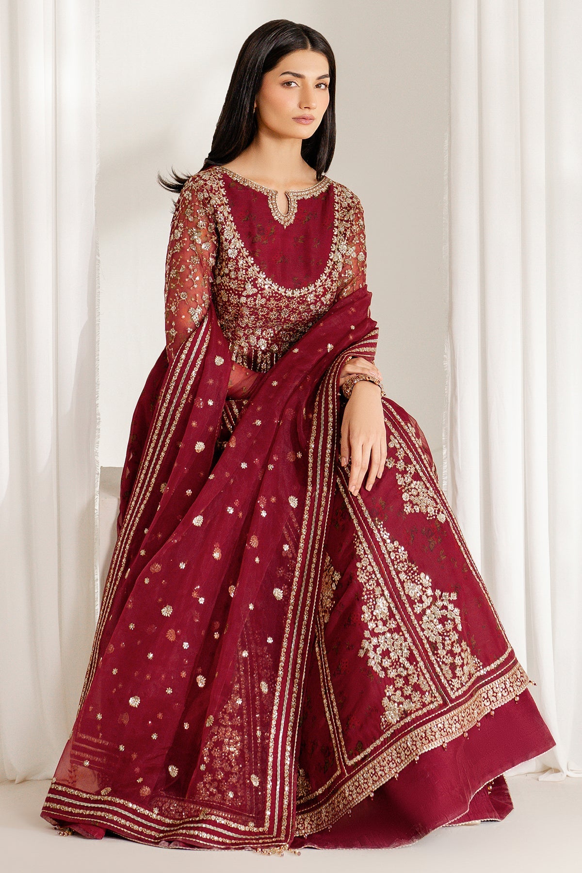 EMBROIDERED CHIFFON UC-3080