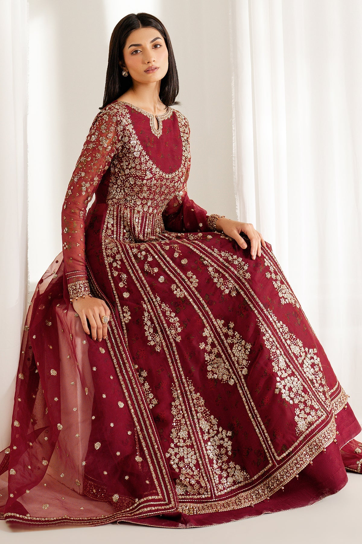 EMBROIDERED CHIFFON UC-3080