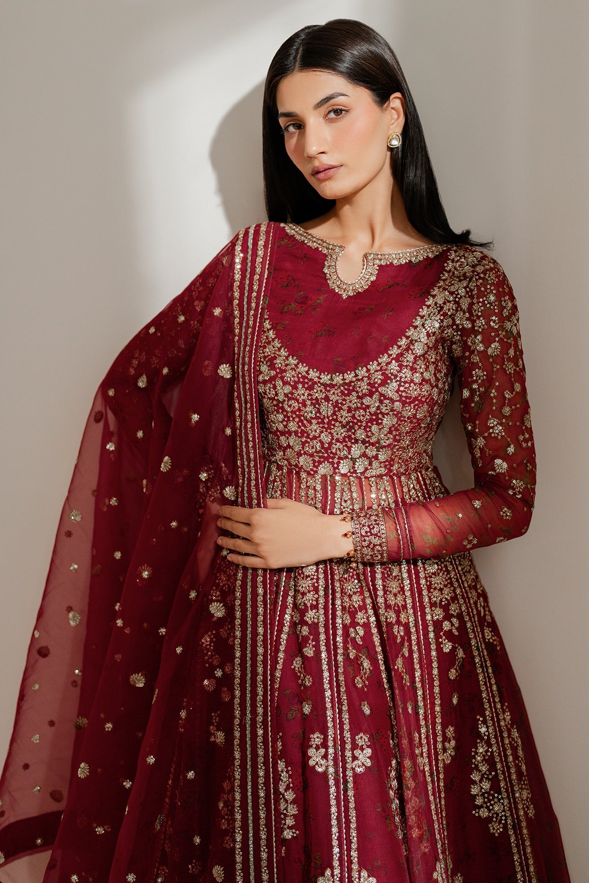 EMBROIDERED CHIFFON UC-3080
