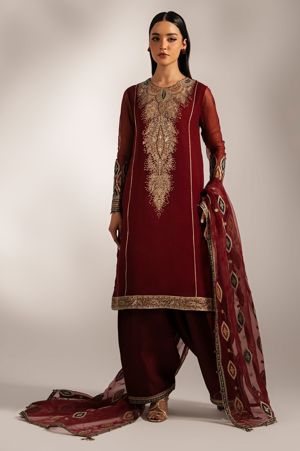 EMBROIDERED CHIFFON UC-3072