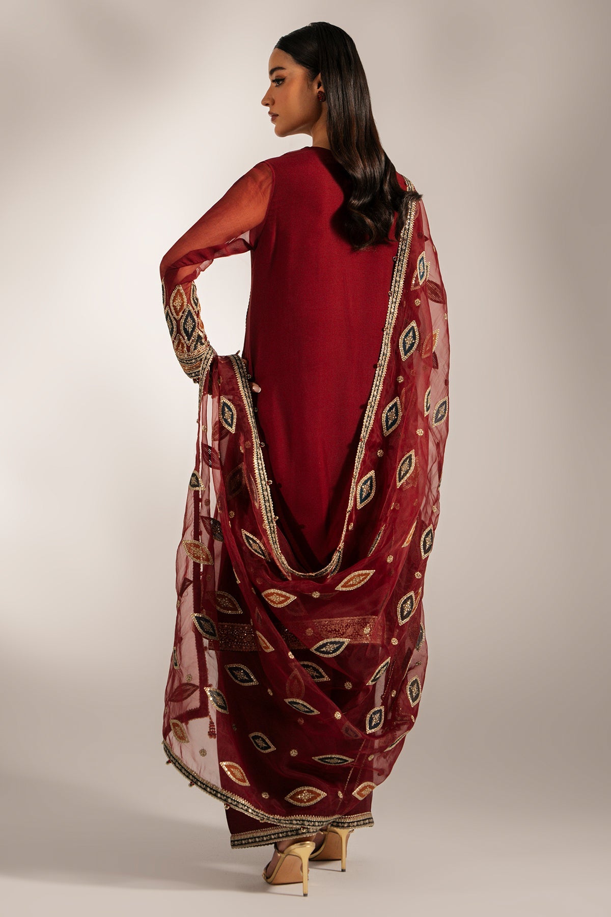 EMBROIDERED CHIFFON UC-3072