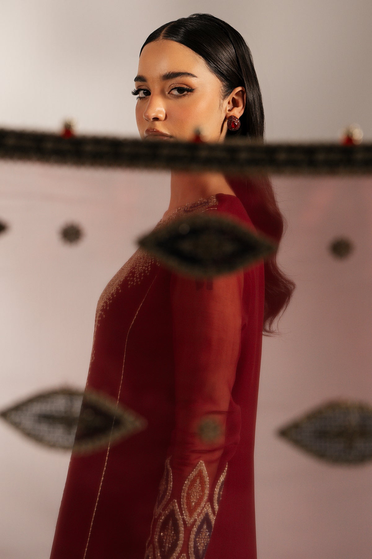 EMBROIDERED CHIFFON UC-3072