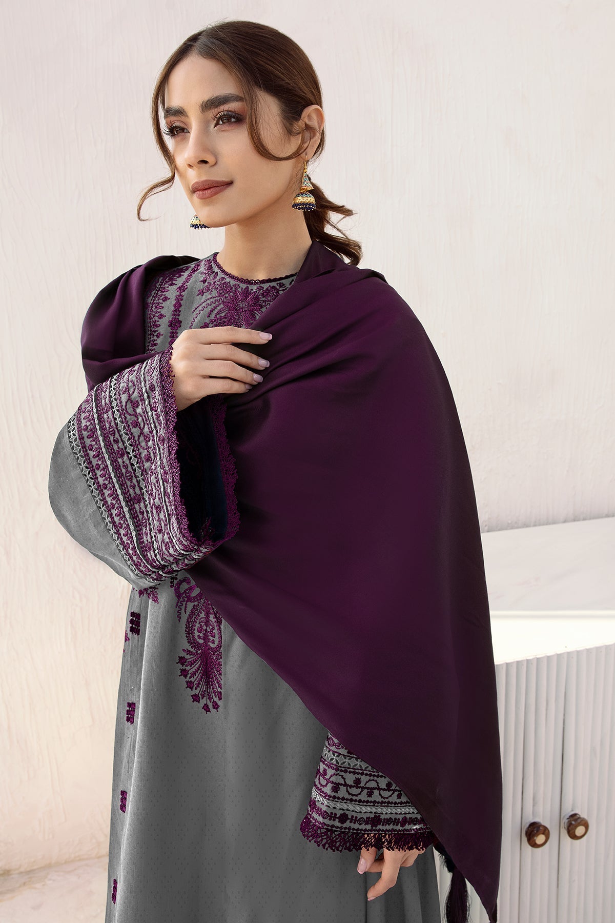 EMBROIDERED KHADDAR UW-0245