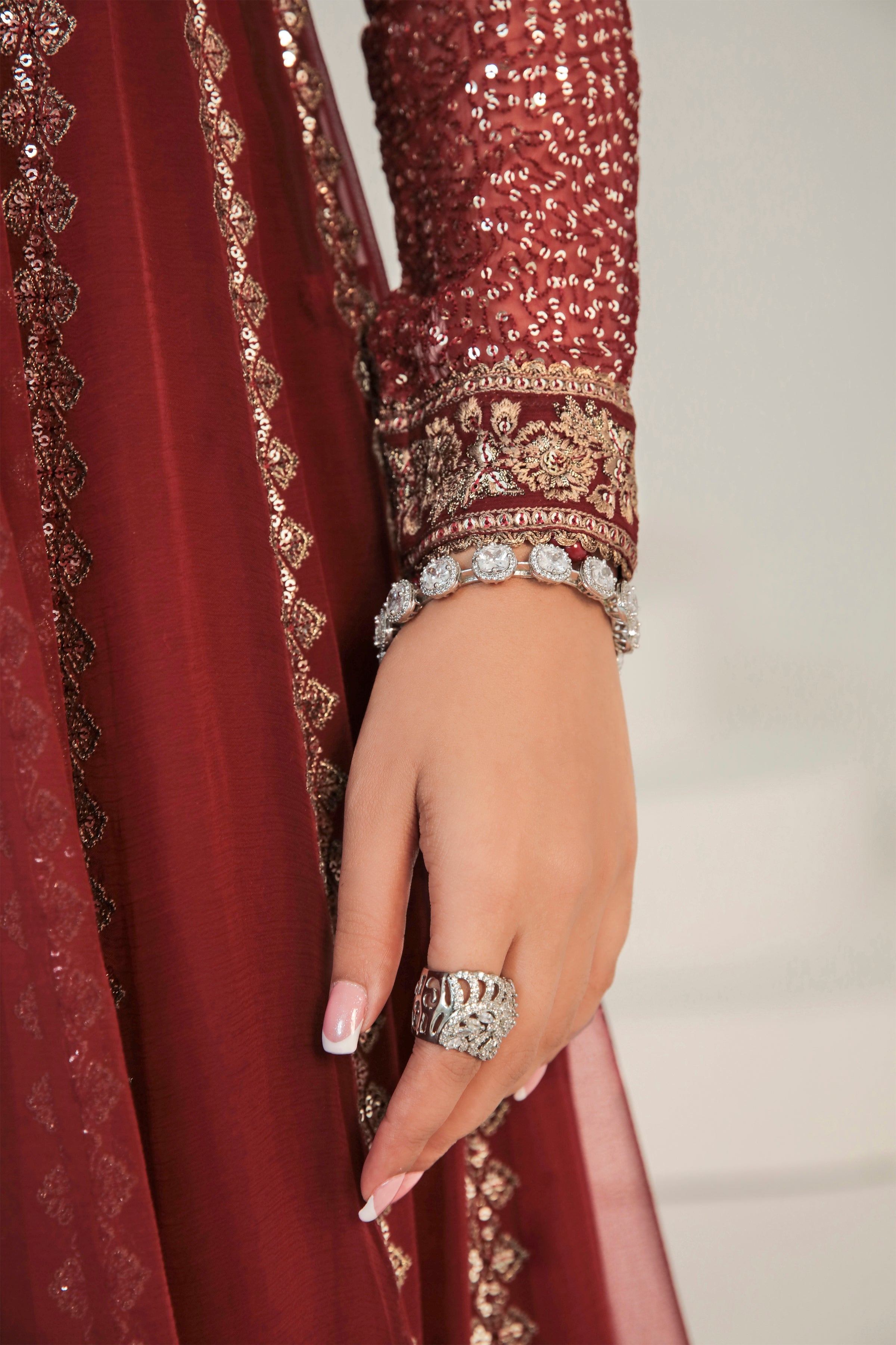 embroidered chiffon dress pakistani