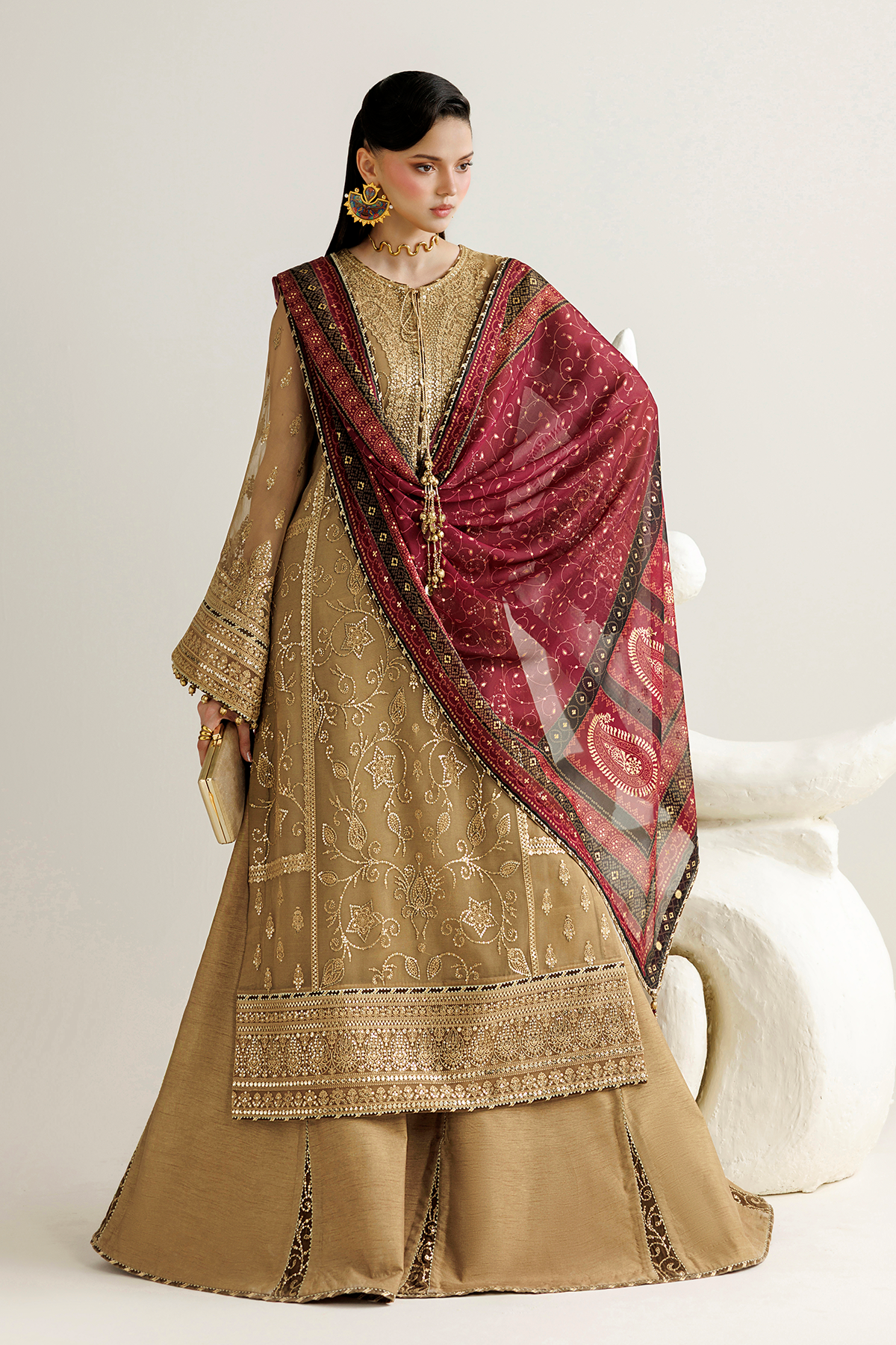 EMBROIDERED CHIFFON UC-3136