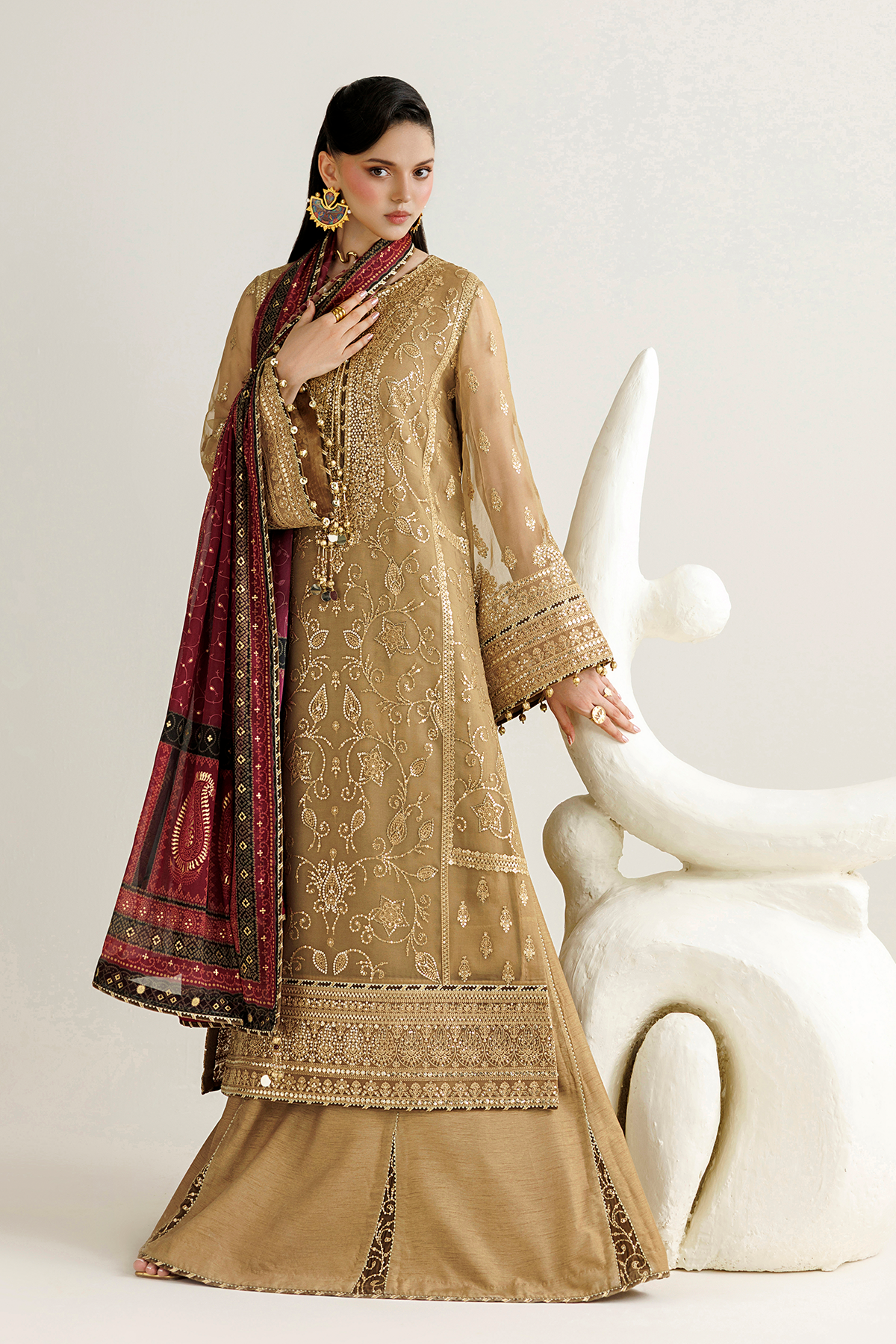 EMBROIDERED CHIFFON UC-3136