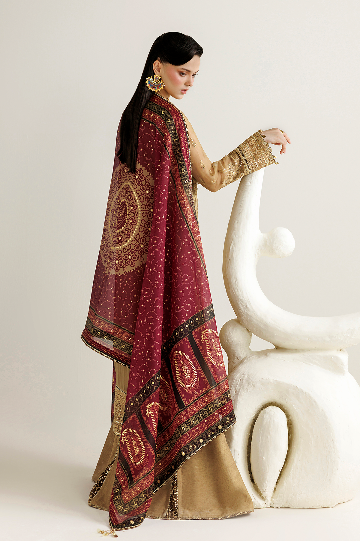 EMBROIDERED CHIFFON UC-3136